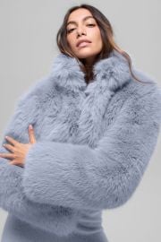 Opulent Faux Fur Cropped Jacket - Winter Frost at Alo Yoga