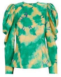 Ora Tie-Dyed Silk Blouse at Intermix