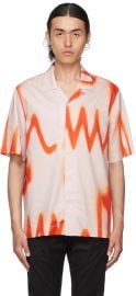 Orange  Pink Spray Short Sleeve Shirt by Paul Smith on Sale at ssense