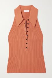 Orange Asher cropped ribbed-knit top  ALC  NET-A-PORTER at Net a Porter