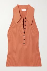 Orange Asher cropped ribbed-knit top  ALC  NET-A-PORTER at Net a Porter