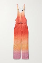 Orange Keishatd ombr brushed cotton and linen-blend jumpsuit ISABEL MARANT NET-A-PORTER at Net a Porter