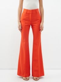 Orange Rhein flared-leg wool trousers Gabriela Hearst FASHION US at Matches