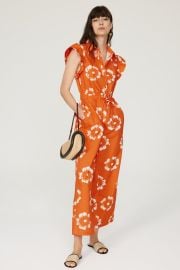 Orange Ruffle Jumpsuit by Busayo x RTR Rent the Runway at Rent the Runway