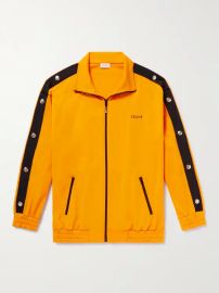 Orange Studded Jersey Zip-Up Track Jacket CELINE HOMME MR PORTER at Mr Porter