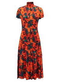 Orange Sunflower-print jersey midi dress  Proenza Schouler  FASHION US at Matches