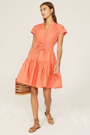 Orange Tie Waist Mini Dress by Derek Lam 10 Crosby x RTR Rent the Runway at Rent the Runway