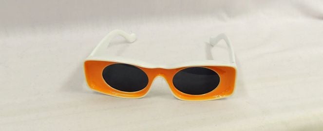 Orange and White Space Age Sunglasses 1960s Style UV400 - at Etsy