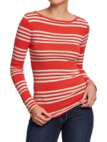 Orange striped tee at Old Navy at Oldnavy