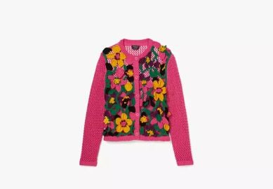 Orchid Bloom Crochet Cardigan Kate Spade New York at Kate Spade