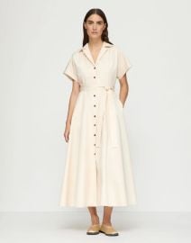 Organic Cotton Poplin Belted Shirtdress Lafayette 148 New York at Lafayette 148 New York