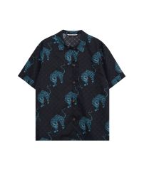 Organic Printed Shirt Navy - at Vegan Tiger