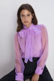 Organza Blouse with Bow by Zara at Zara