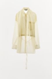 Organza Combination Oversized Shirt at Zara