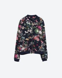 Oriental Print Bomber Jacket at Zara