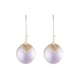 Origami Inlay Dangling Sphere Earrings at Alexis Bittar