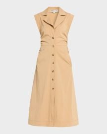 Orla Button-Front Midi Shirtdress at Neiman Marcus
