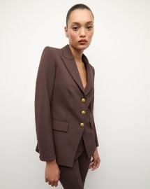 Orlane Dickey Jacket in Dark Chocolate at Veronica Beard