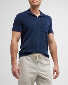 Orlebar Brown Cotton Terry Polo Shirt at Neiman Marcus