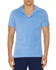 Orlebar Brown Cotton Terry Solid Tailored Fit Polo Shirt Bloomingdales at Bloomingdales