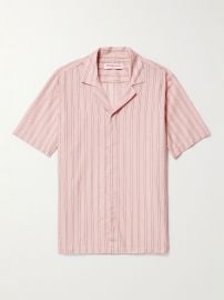 Orlebar Brown Maitan Camp Collar Striped Cotton Shirt at Mr Porter