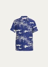 Orlebar Brown Mens Hibbert Living Dream Camp Shirt - at Bergdorf Goodman