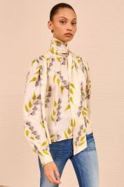 Ornament Tie Neck Blouse - Infinite Flower - Ulla Johnson at Ulla Johnson