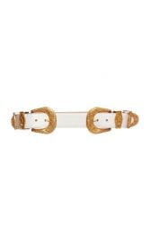 Oro Tribute Double Buckle Belt by Versace at Moda Operandi