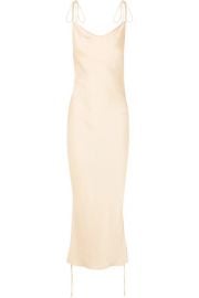 Orseund Iris - Ruched satin dress at Net A Porter