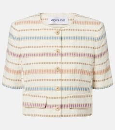 Orville striped cropped cotton-blend jacket at Mytheresa