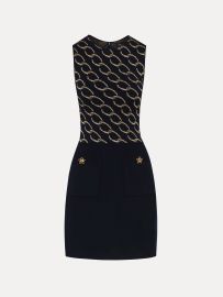 Oscar Chain-Link Knit Dress at Oscar de la Renta