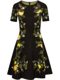 Oscar De La Renta Floral Jacquard Mini Dress - Farfetch at Farfetch