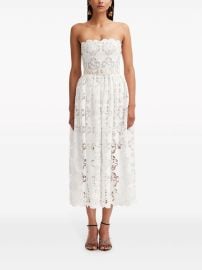 Oscar De La Renta Gardenia Guipure Midi Dress - at Farfetch