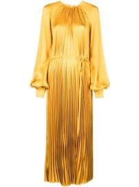 Oscar De La Renta Pleated Maxi Dress - Farfetch at Farfetch