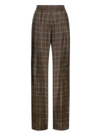Oscar De La Renta Prince Of Wales-check Trousers Brown at Farfetch