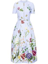 Oscar De La Renta floral-print Flared Dress - at Farfetch