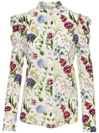 Oscar De La Renta floral-print Silk Blouse - at Farfetch