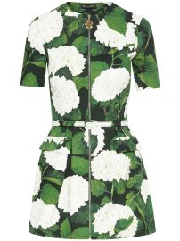 Oscar De La Renta floral-print Zipped Mini Dress - at Farfetch