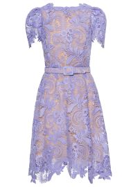 Oscar De La Renta lace-overlay Silk Dress - at Farfetch