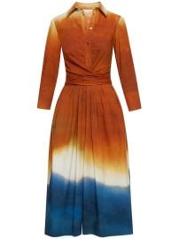 Oscar De La Renta ombr-effect Cotton Midi Dress - Farfetch at Farfetch