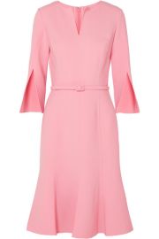 Oscar de la Renta   Belted wool-blend dress at Net A Porter