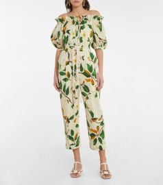 Oscar de la Renta - Cotton-blend jumpsuit at Mytheresa