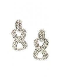 Oscar de la Renta - Crystal Pav   Chain Link Clip-On Earrings at Saks Fifth Avenue