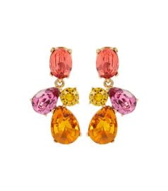 Oscar de la Renta - Crystal-embellished clip-on drop earrings at Mytheresa