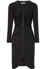 Oscar de la Renta   Gathered stretch-wool crepe dress at Net A Porter