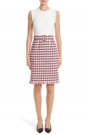 Oscar de la Renta Bicolor Houndstooth Tweed Dress at Nordstrom