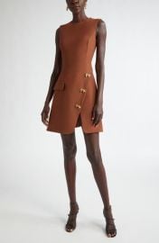 Oscar de la Renta Bow Detail Stretch Wool Blend Dress at Nordstrom