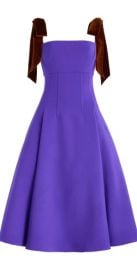 Oscar de la Renta Bow Detailed Stretch Wool Midi Dress at Moda Operandi