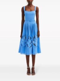 Oscar de la Renta Cactus guipure lace midi dress at Farfetch