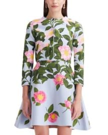 Oscar de la Renta Camellia Jacquard Cardigan Bloomingdales at Bloomingdales